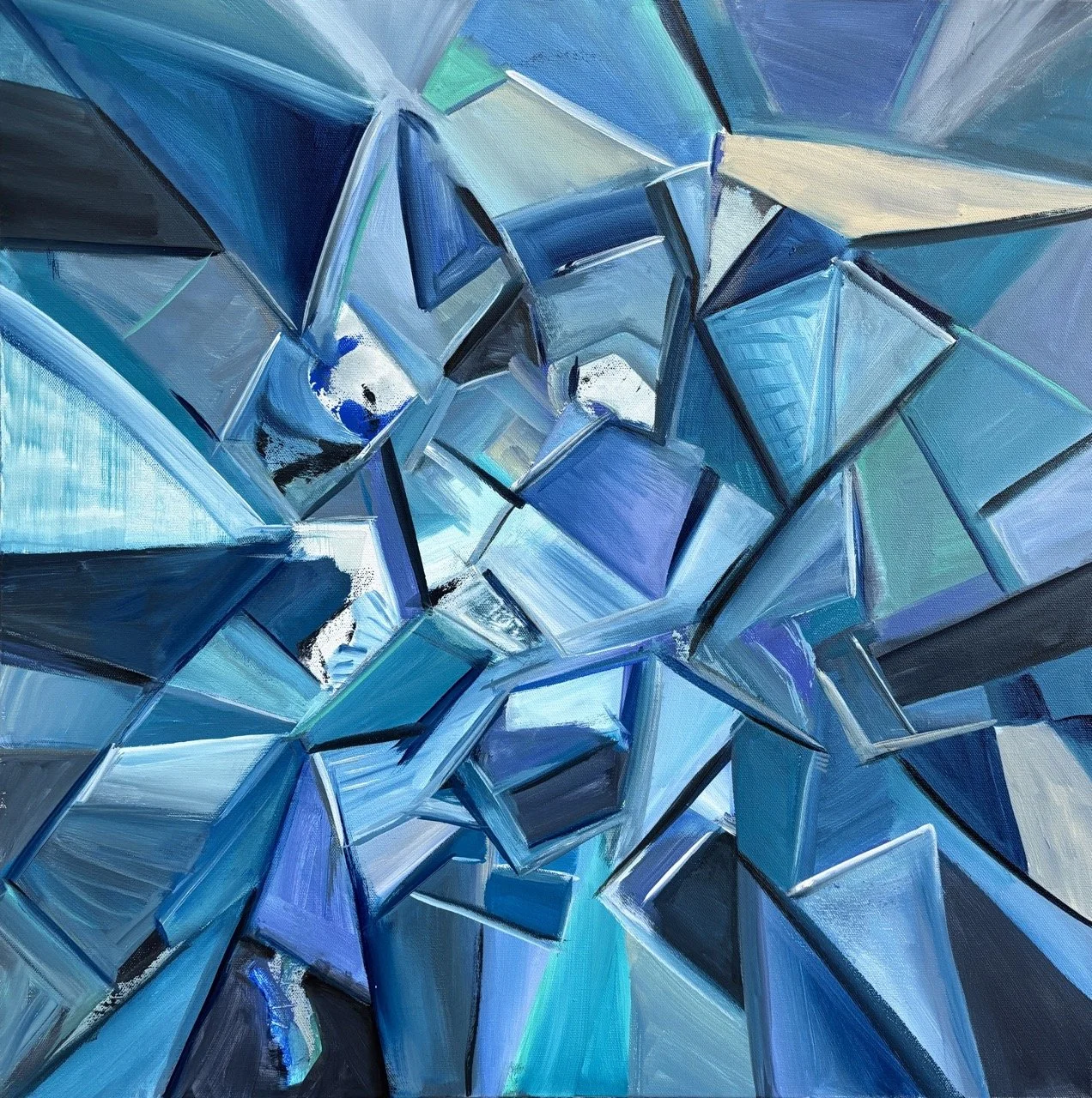 MDA in Blue - Acrylic - 24x24" - 2024
