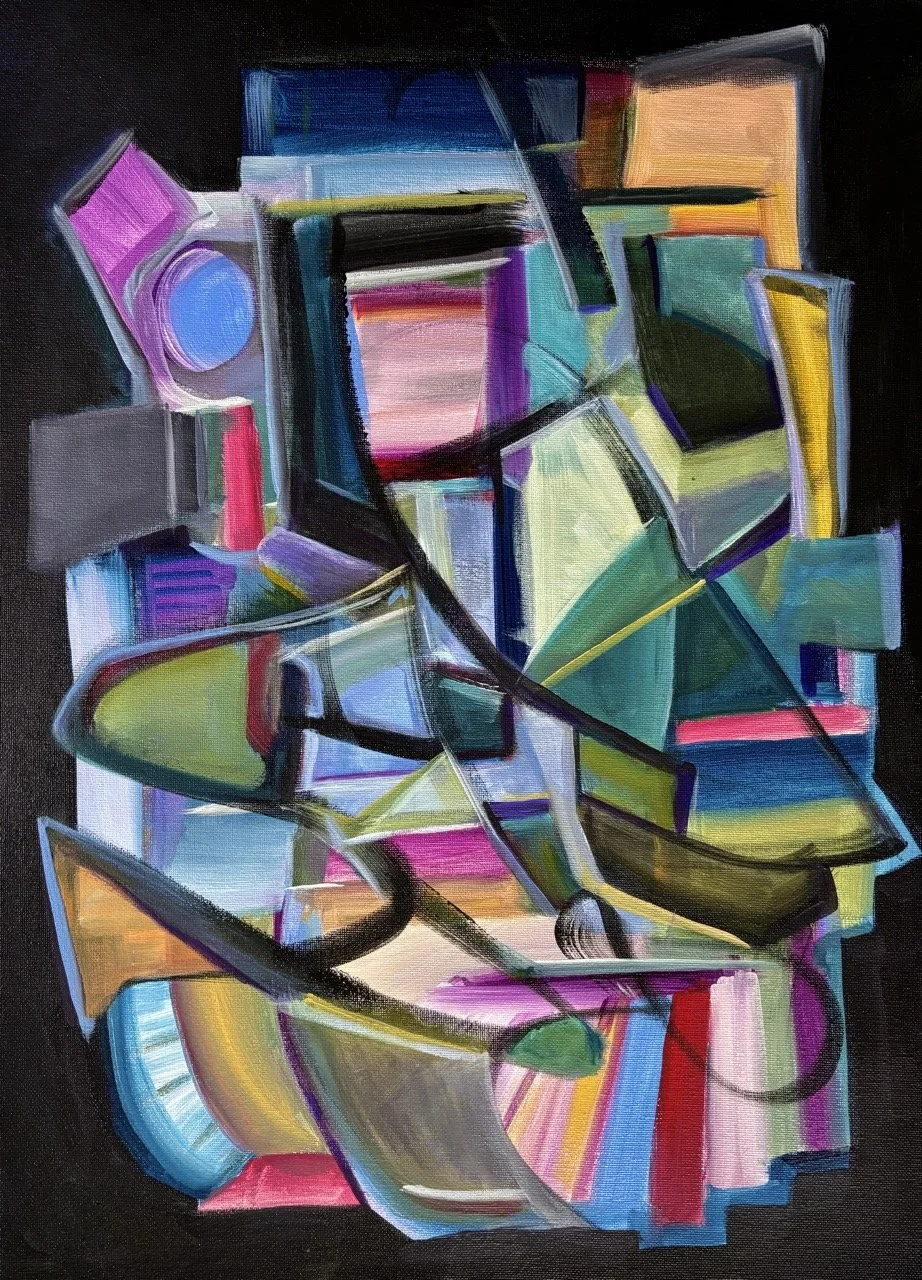 Suspended Abstraction #17 - Acrylic - 18x24" - 2025
