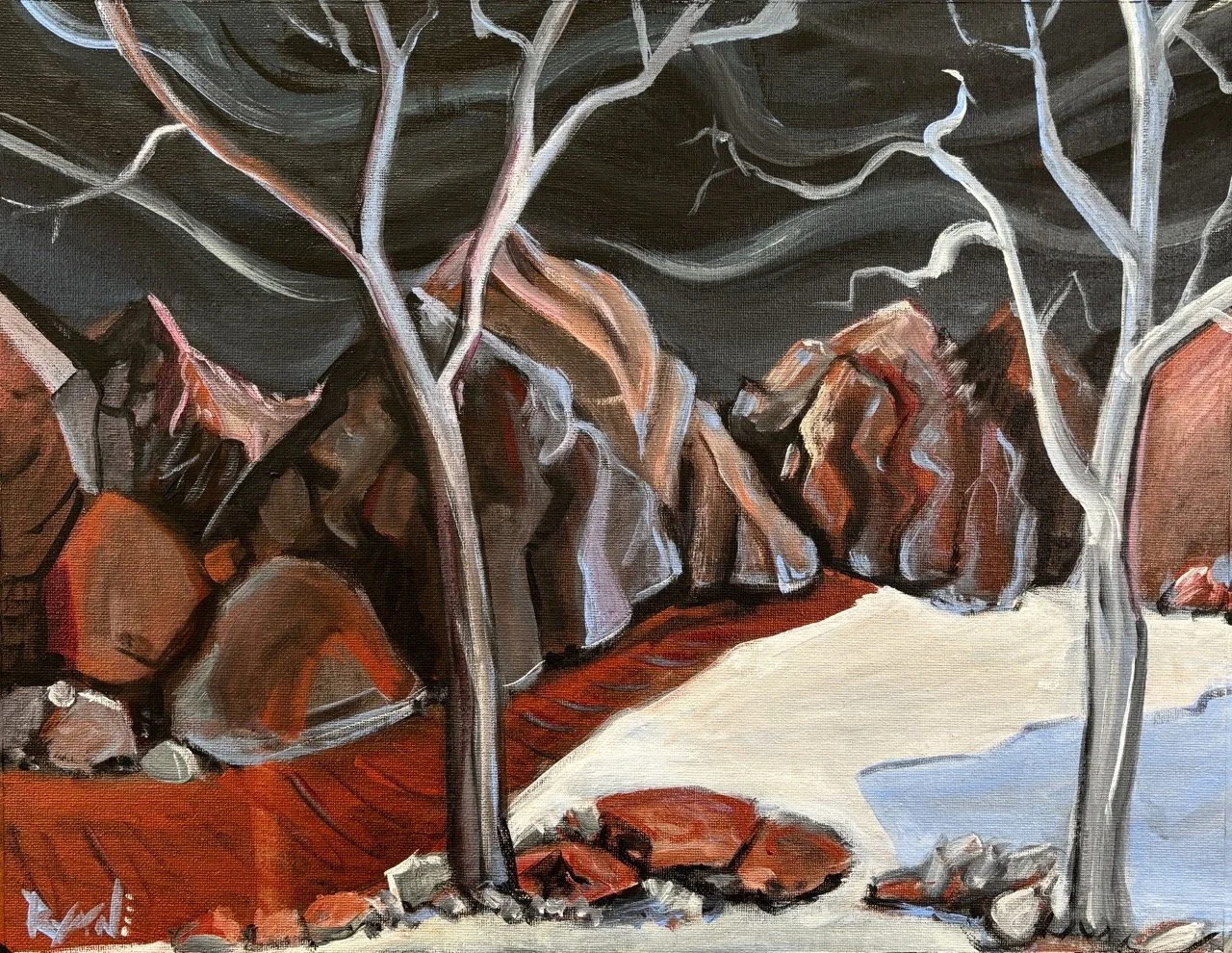 Beyond The Wall #2 - Acrylic - 18x24" - 2025