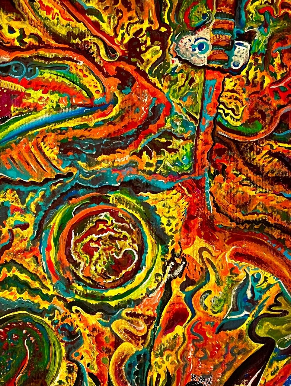 Ego & Appetite (Origins #2) - Acrylic on Paper - 11x14" - 2023