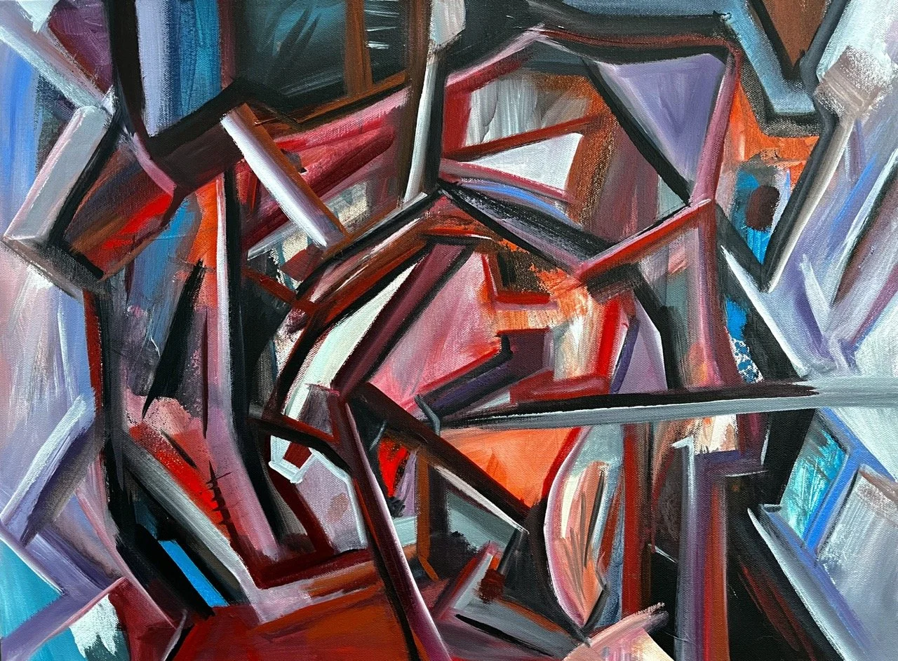 In The Machine - Acrylic -  18x24" - 2024