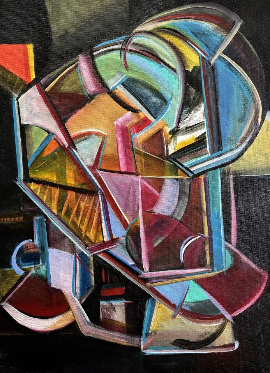 Suspended Abstraction #18 - Acrylic - 18x24" - 2025