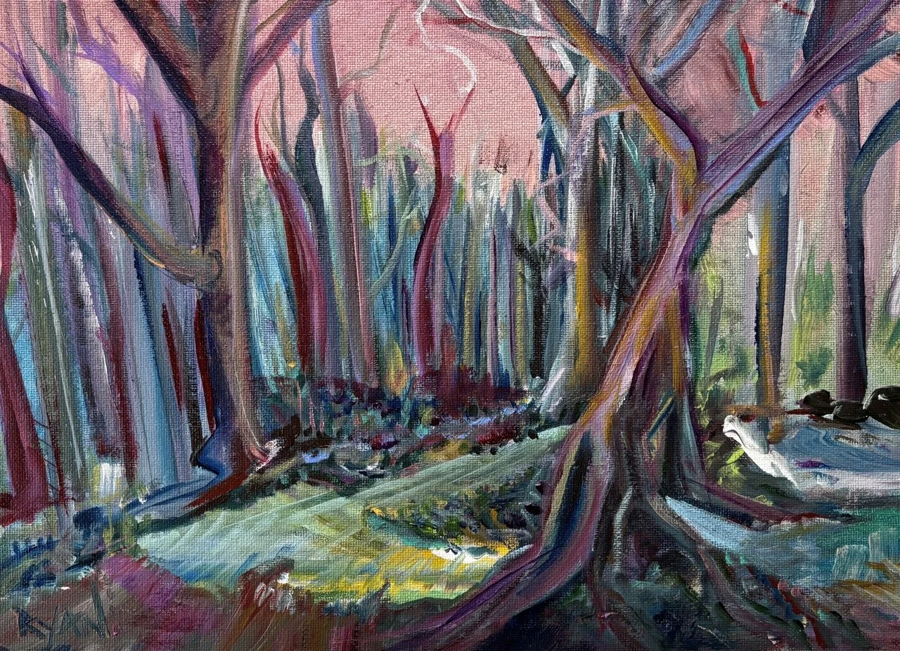 Enchanted Forest #3 (Dreamscape) - Acrylic - 12x16" - 2024