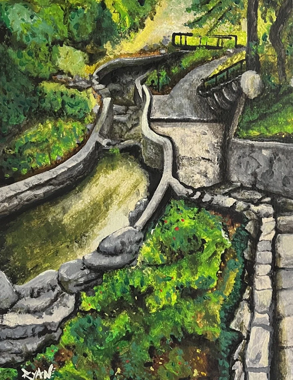 Greenville - Acrylic on Paper - 11x14" - 2023