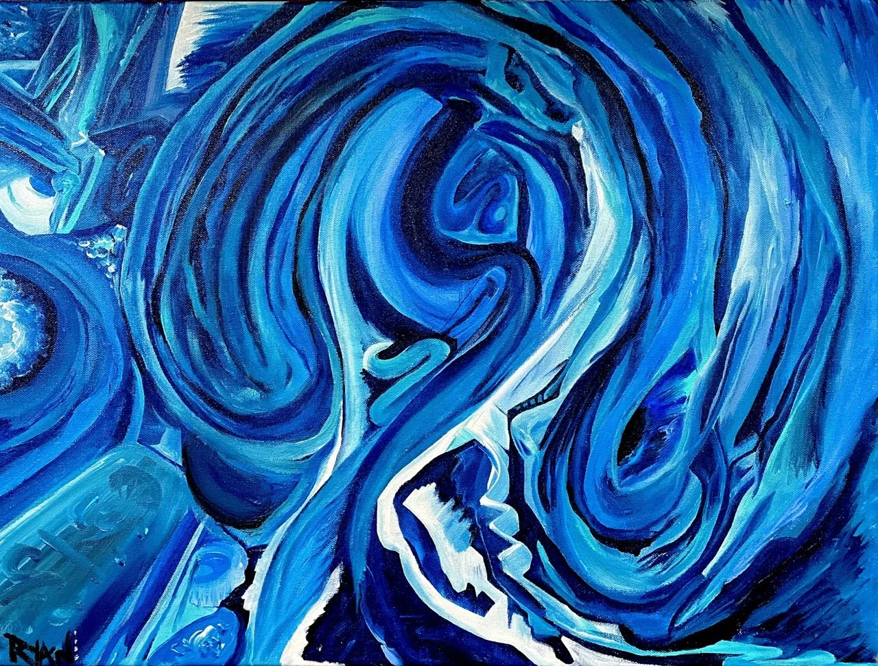 Integration In Blue - Acrylic - 18x24" - 2023