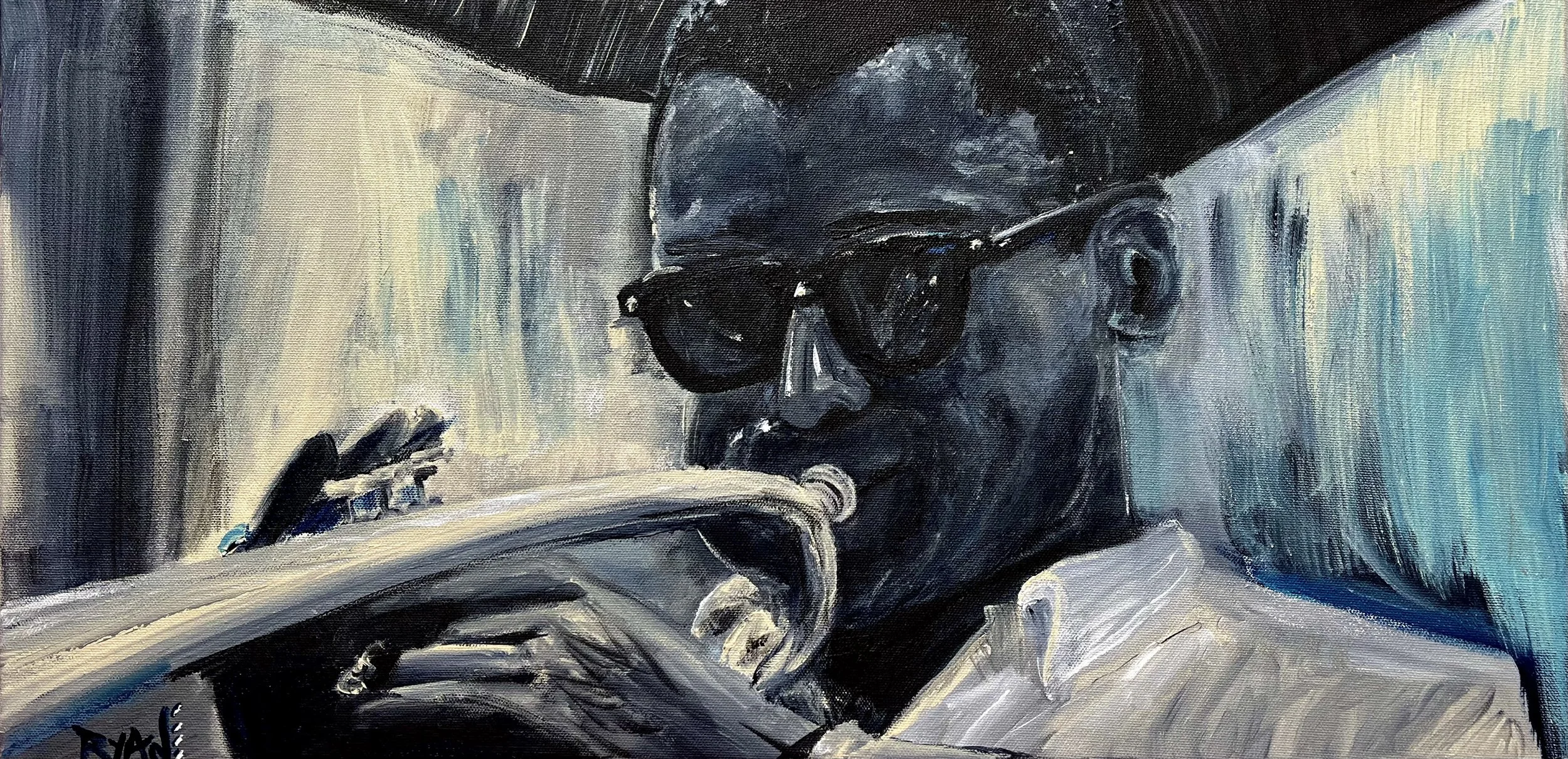 Miles - Acrylic - 12x24" - 2023