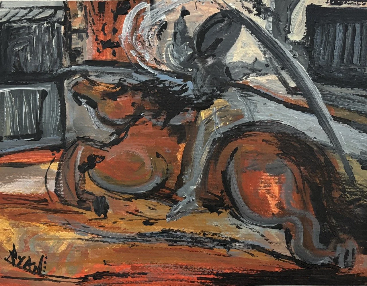 Jehu for Mr. Fork - Acrylic on Paper - 11x14" - 2023