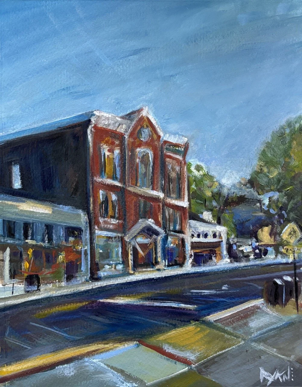 Dreaming Of Bridge Street - Acrylic on Paper - 11x14" - 2025
