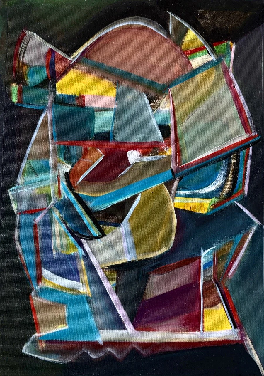 Suspended Abstraction #15 - Acrylic - 14x18" - 2025