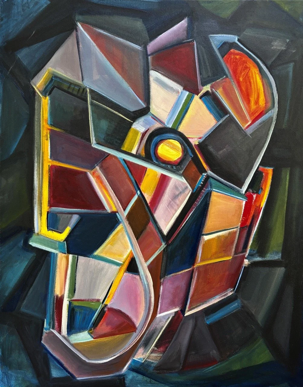 Portrait #2 (Suspended)  - Acrylic - 22x28" - 2025
