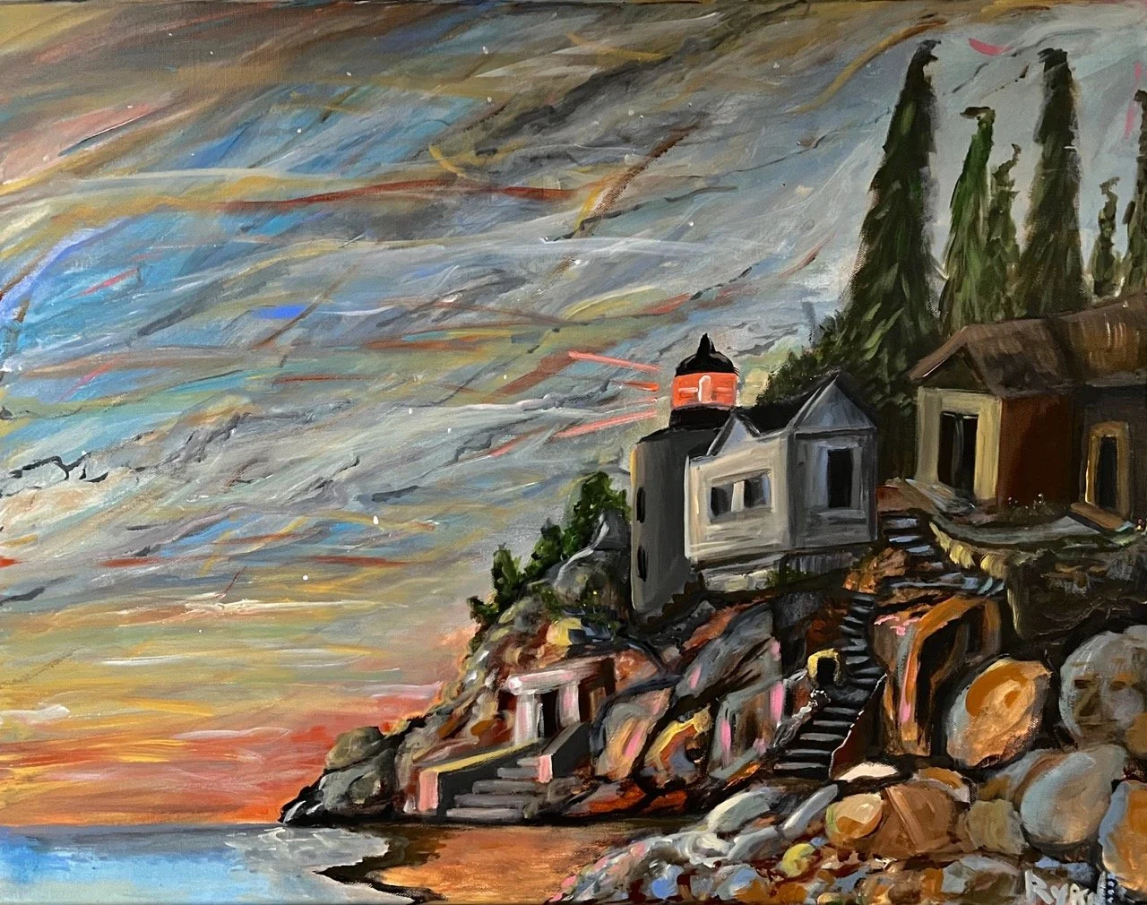 Somewhere Downeast - Acrylic - 22x28" - 2023
