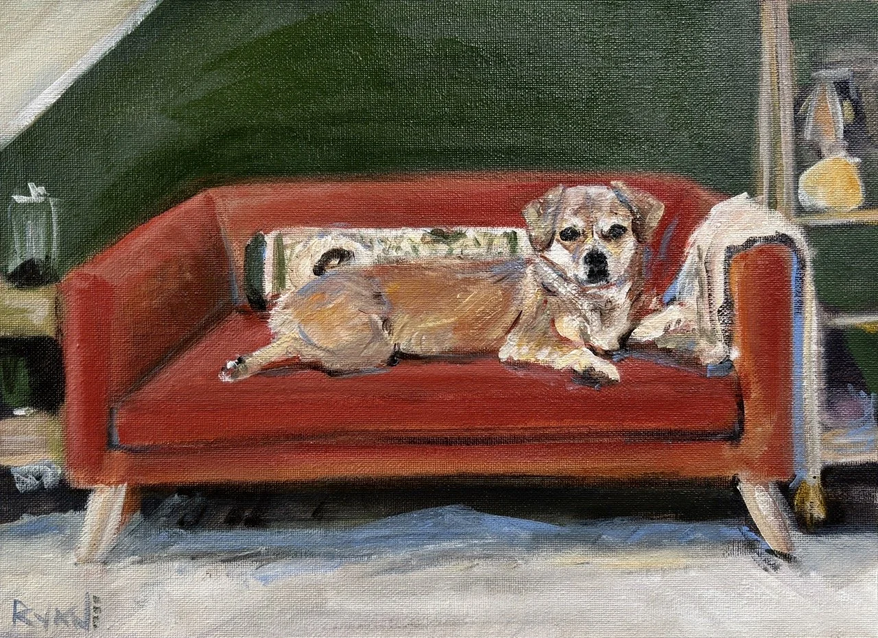 Reclining Lu - Acrylc - 12x16" - 2024