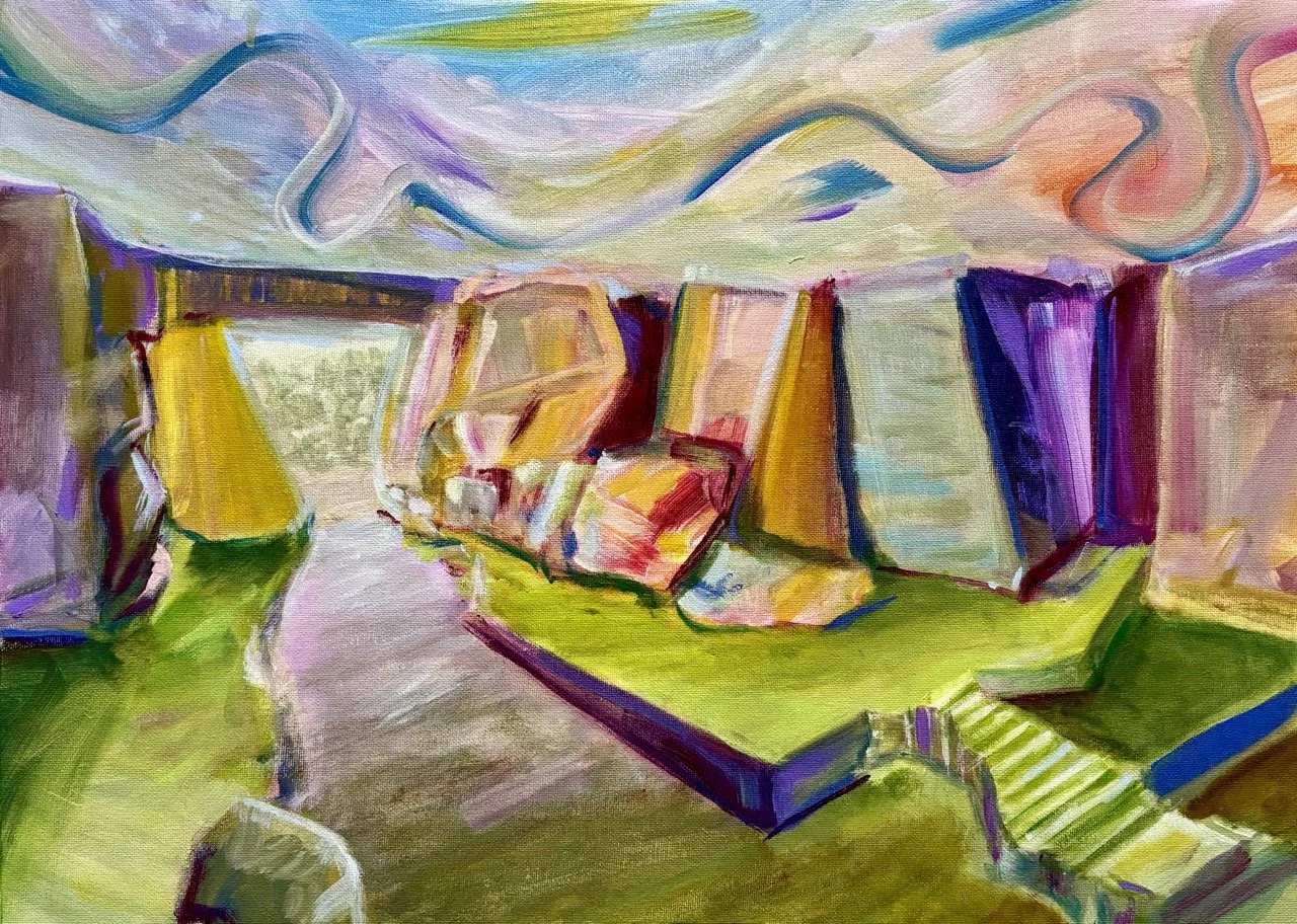 The Wall #3 (Dreamscape) - Acrylic - 18x24" - 2025
