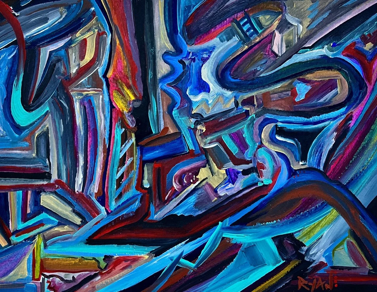 No Name #1 - Acrylic on Paper - 11x14" - 2023