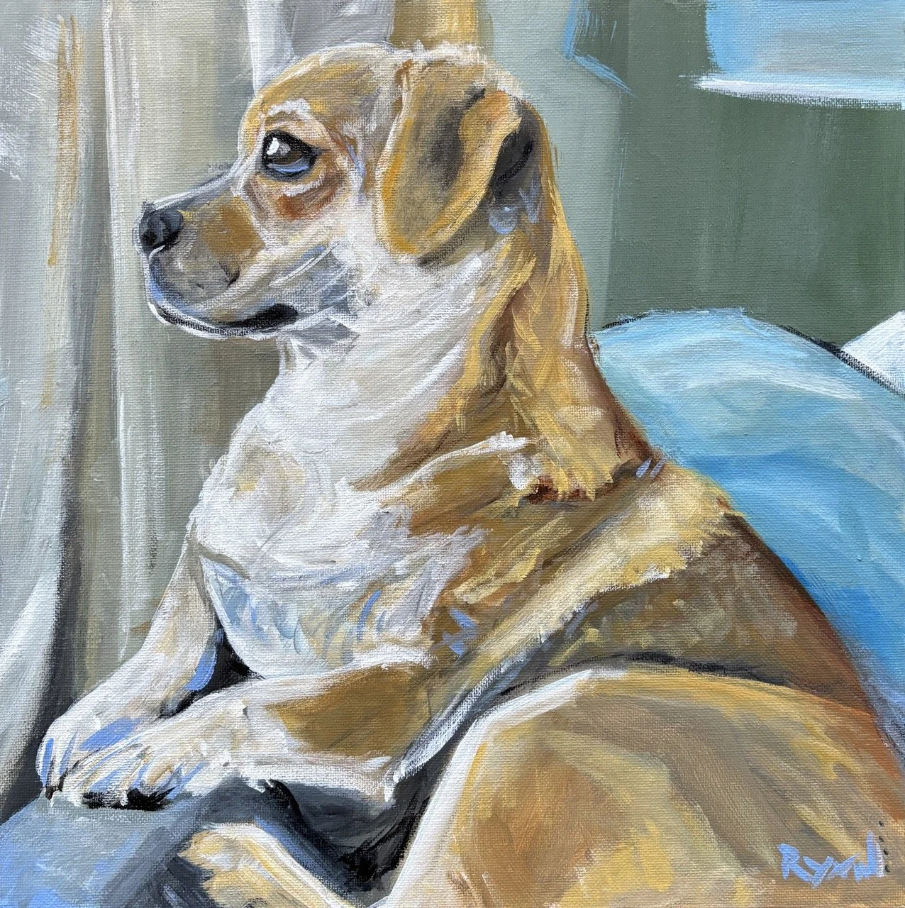 Lucy #2 - Acrylic on Canvas Board - 12x12" - 2025