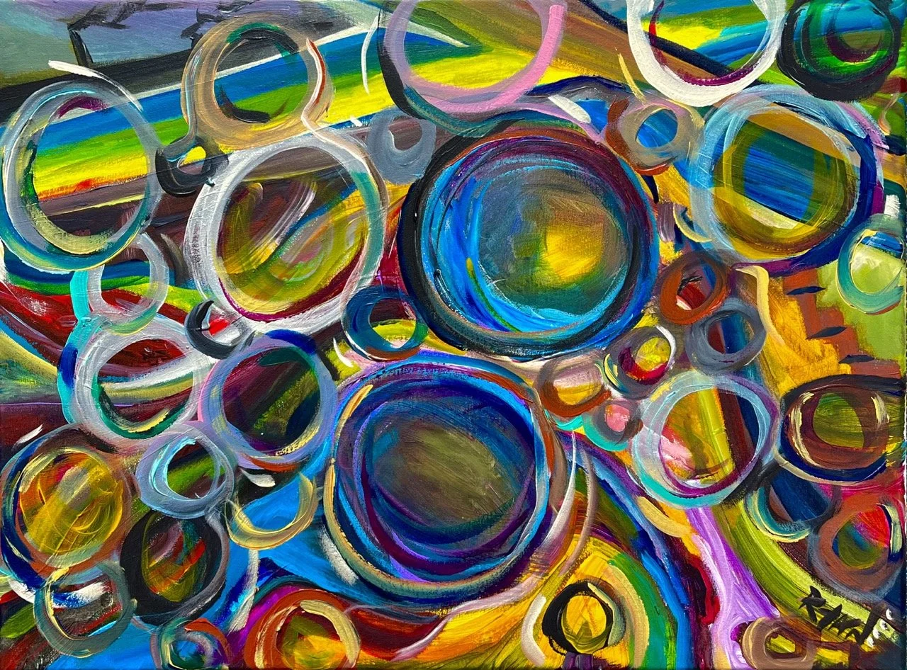 Bubbles (Homage To DG) - Acrylic - 12x16" - 2023