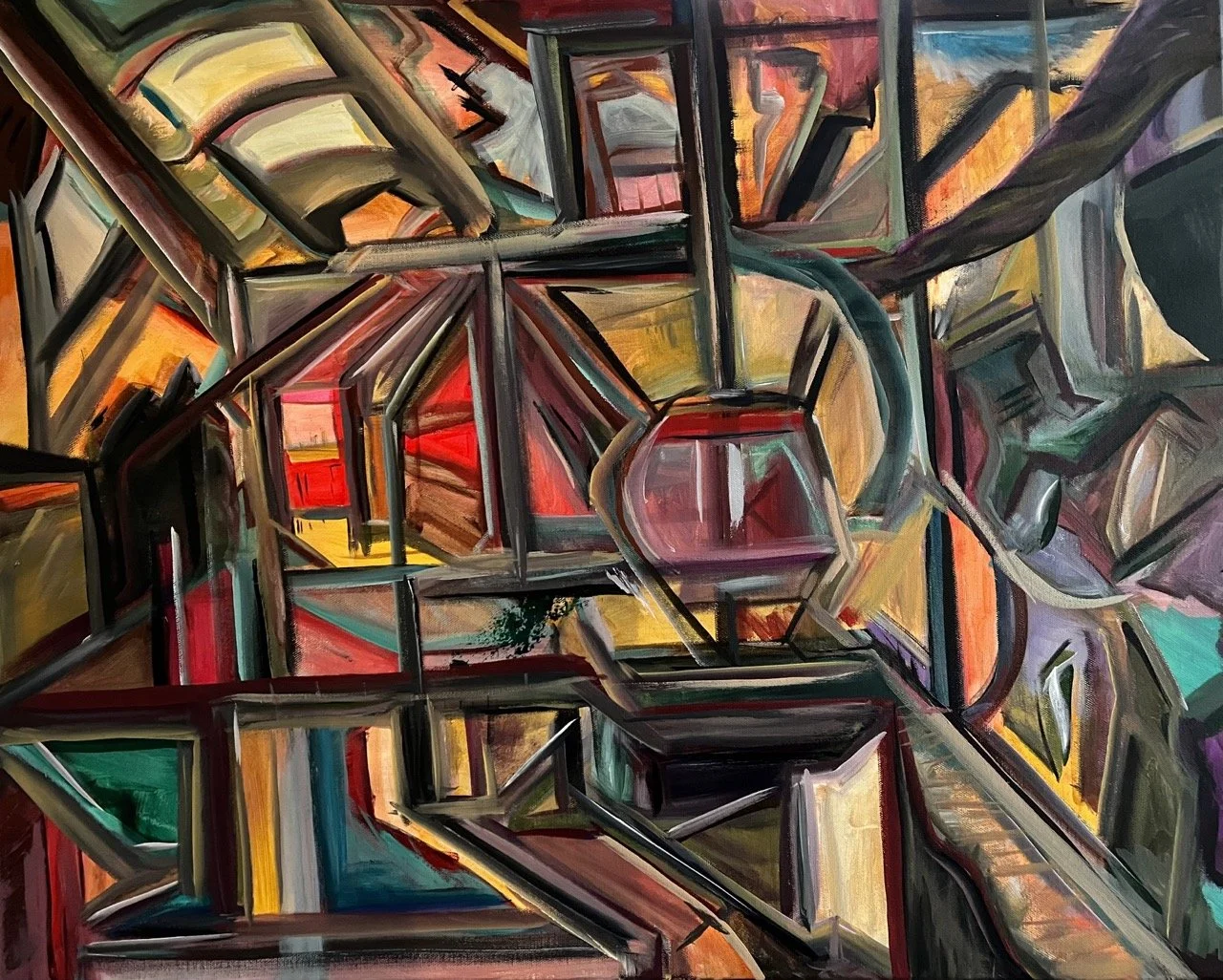The Glass Elevator - Acrylic - 24x30" - 2024