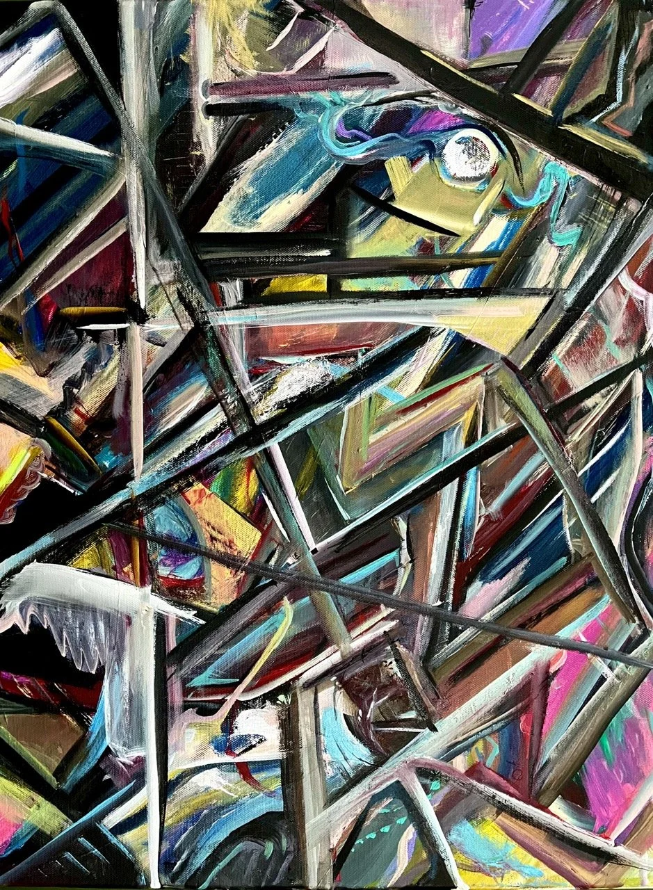 Bicycle Day - Acrylic - 18x24" - 2024