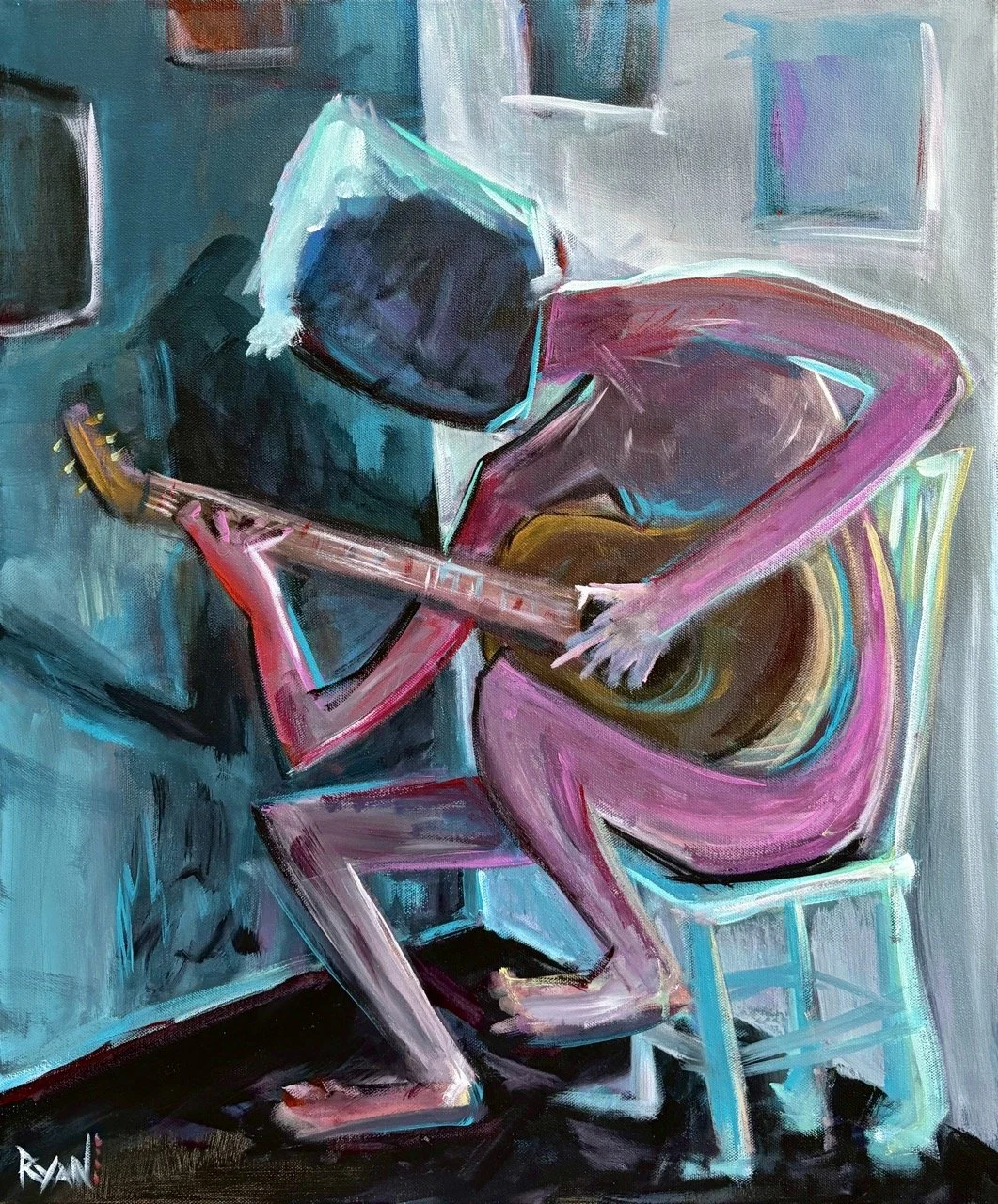 The Musician - Acrylic - 20x24" - 2025