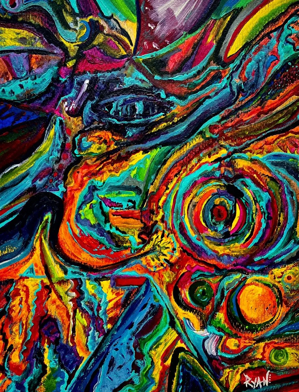 Separation of Self (Origins #3) - Acrylic on Paper - 11x14" - 2023