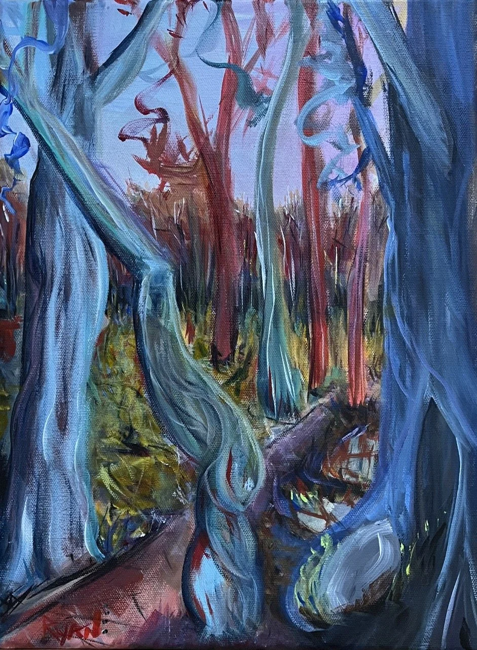 Blue Trees - Acrylic - 12x16" - 2023