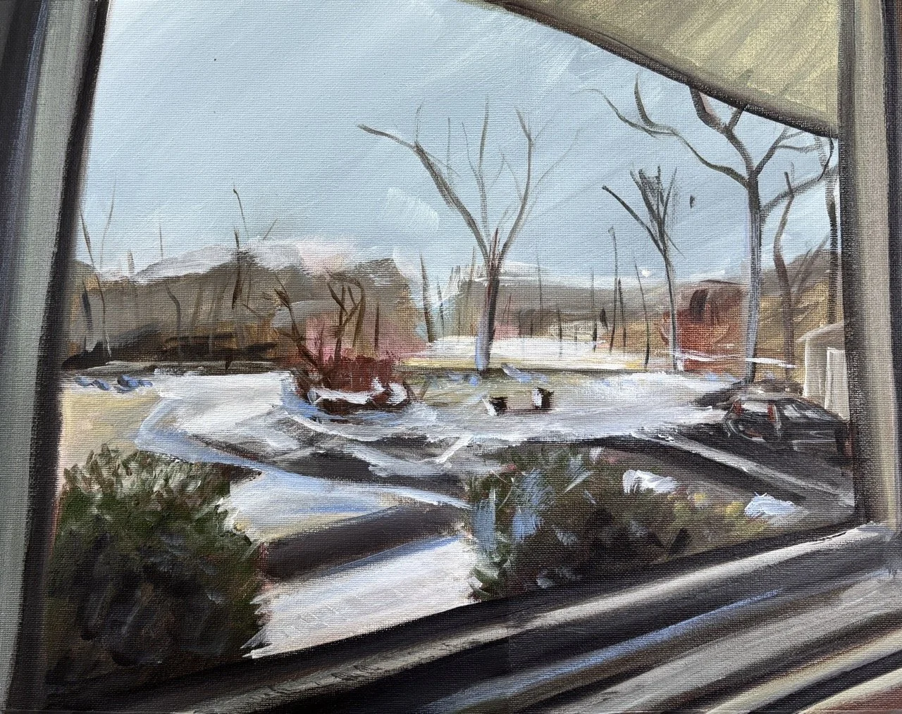 It's Snowing, Out The Old Bay Window - Acrylic - 16x20" - 2025