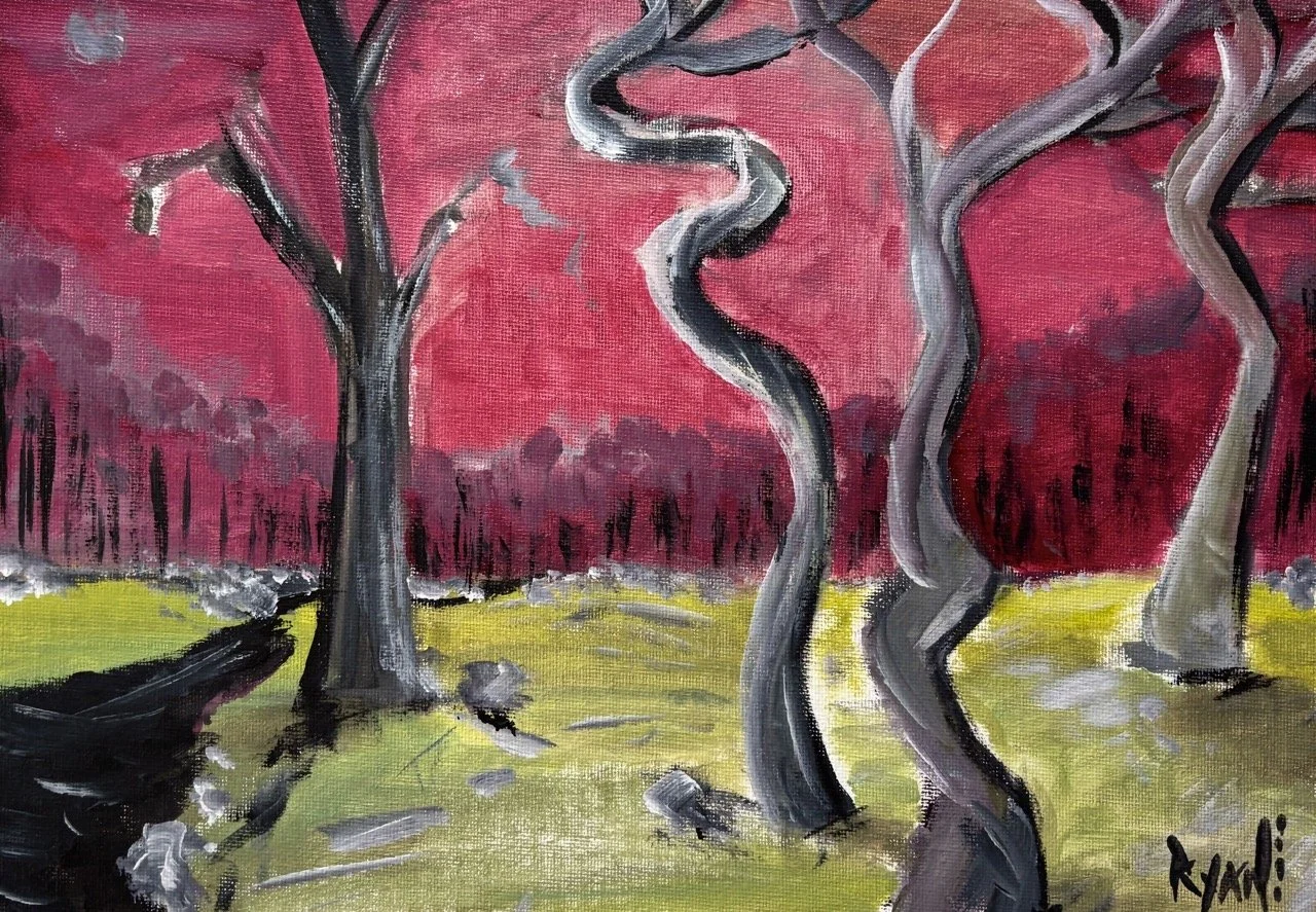 Pink Sky - Acrylic - 12x16 - 2024