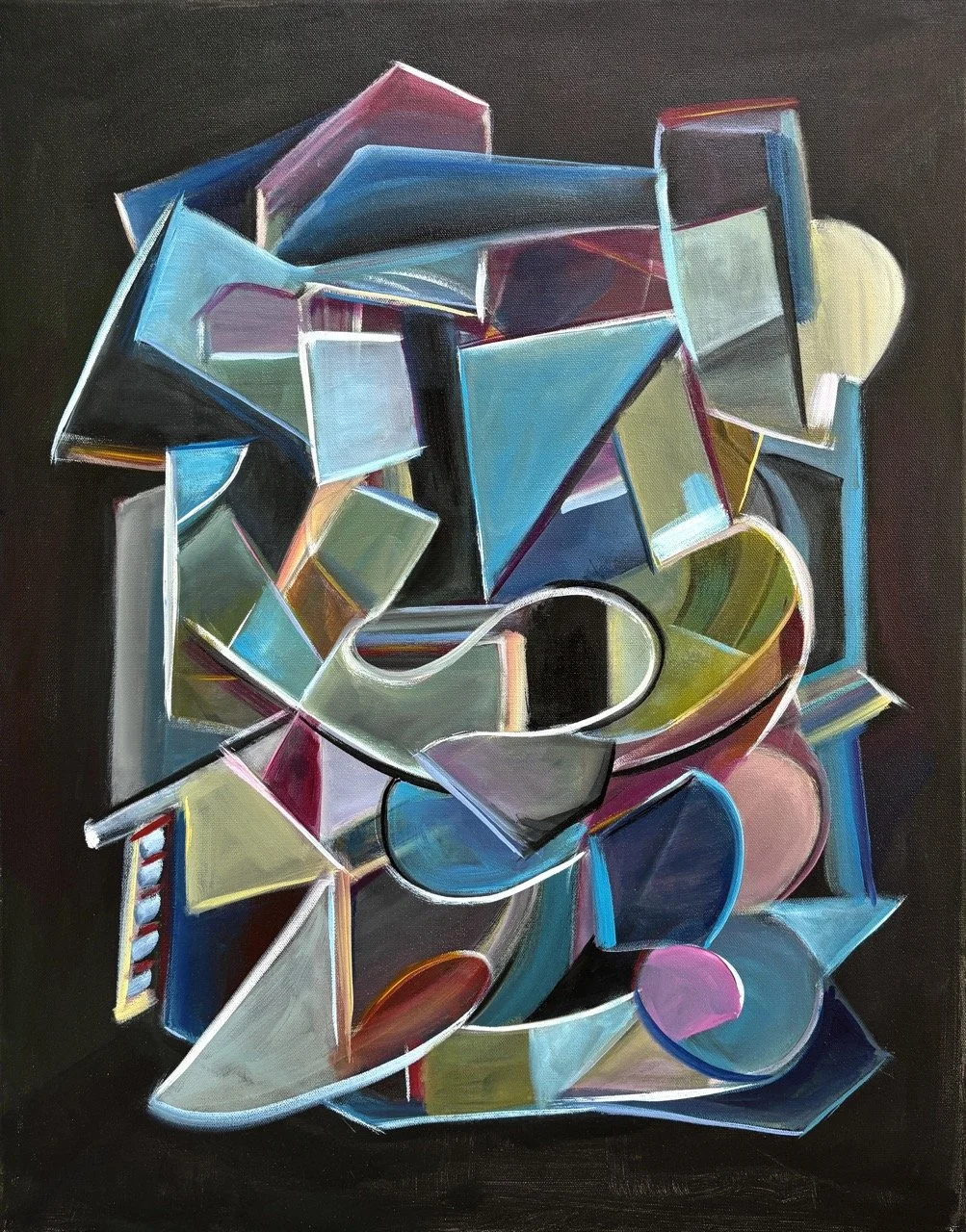 Suspended Abstraction #7 - Acrylic - 22x28" - 2025
