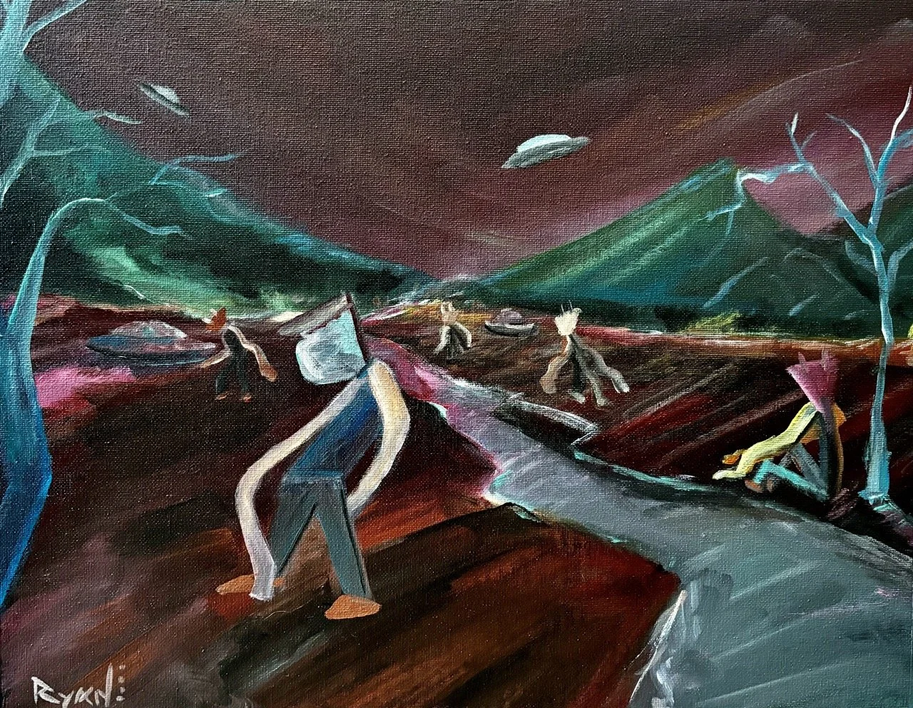 Another Planet - Acrylic - 12x16" - 2024
