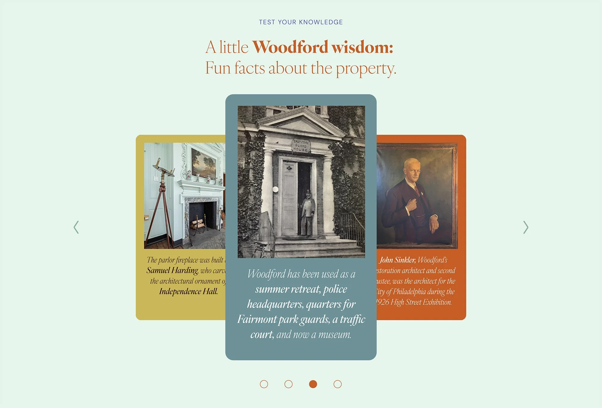 Woodford Mansion Philadelphia website