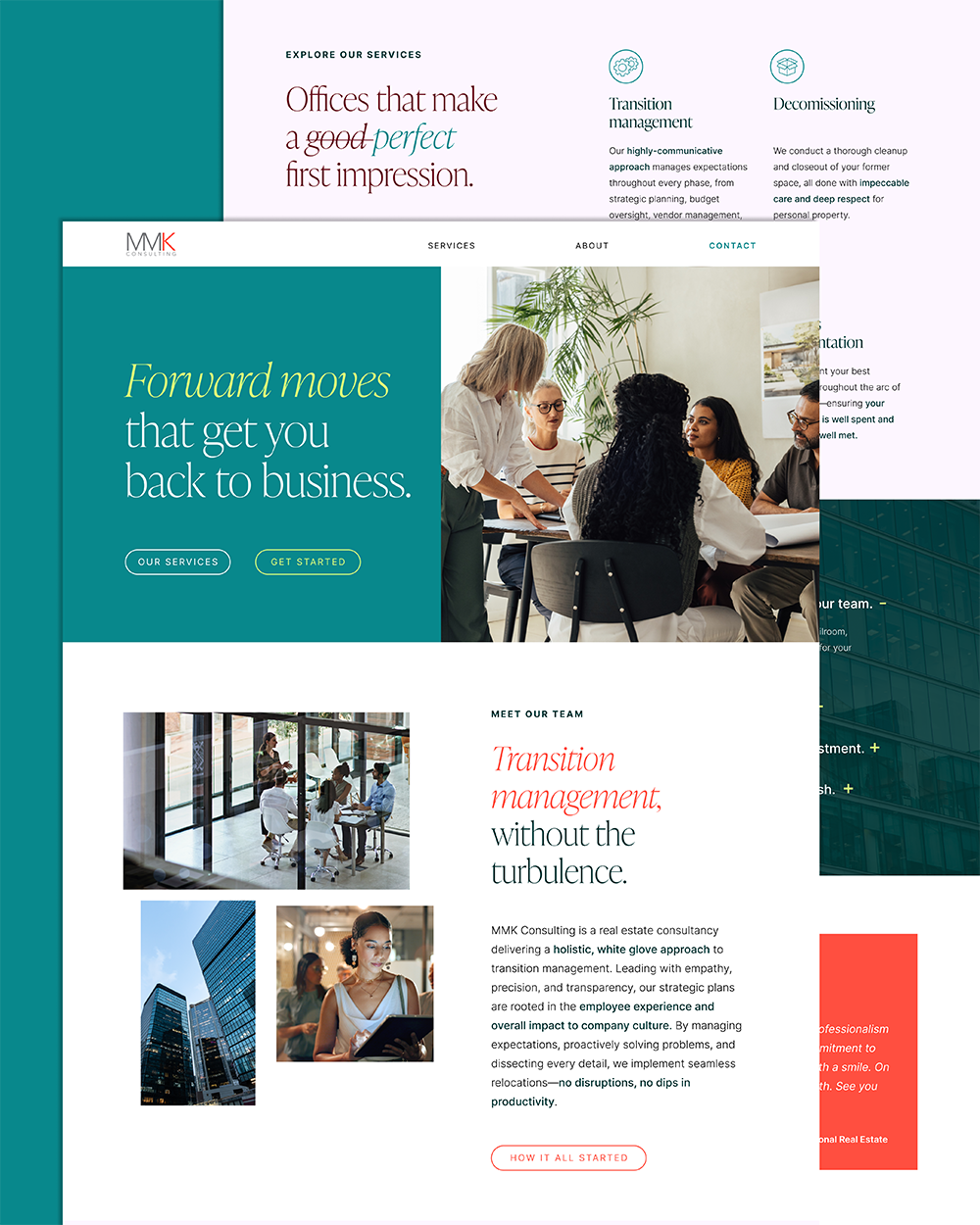 MMK Consulting Website Design homepage