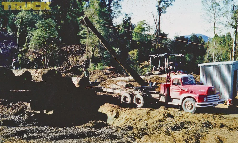 Loading using a winch and pole.