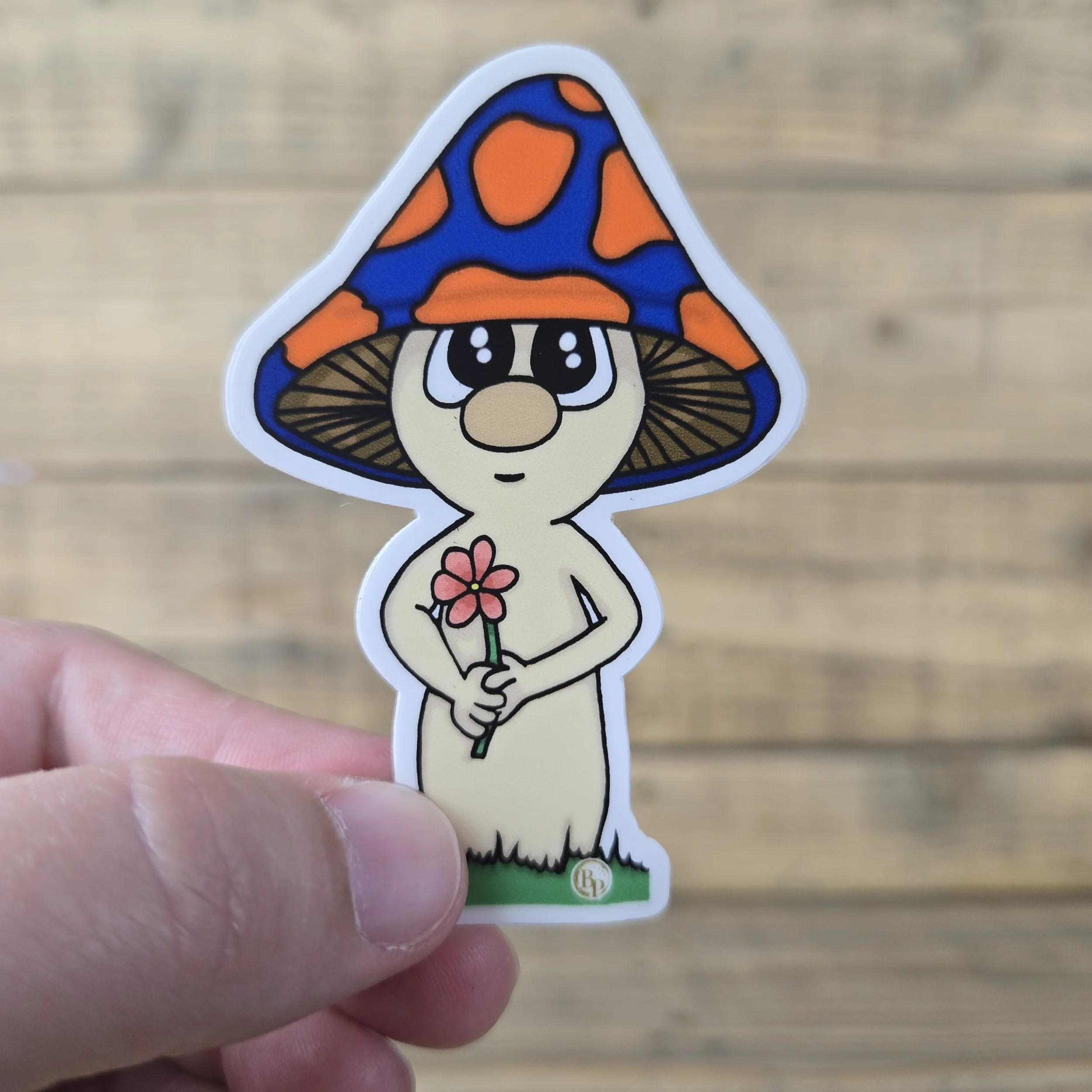 Theodore Mushroom Die Cut Sticker
