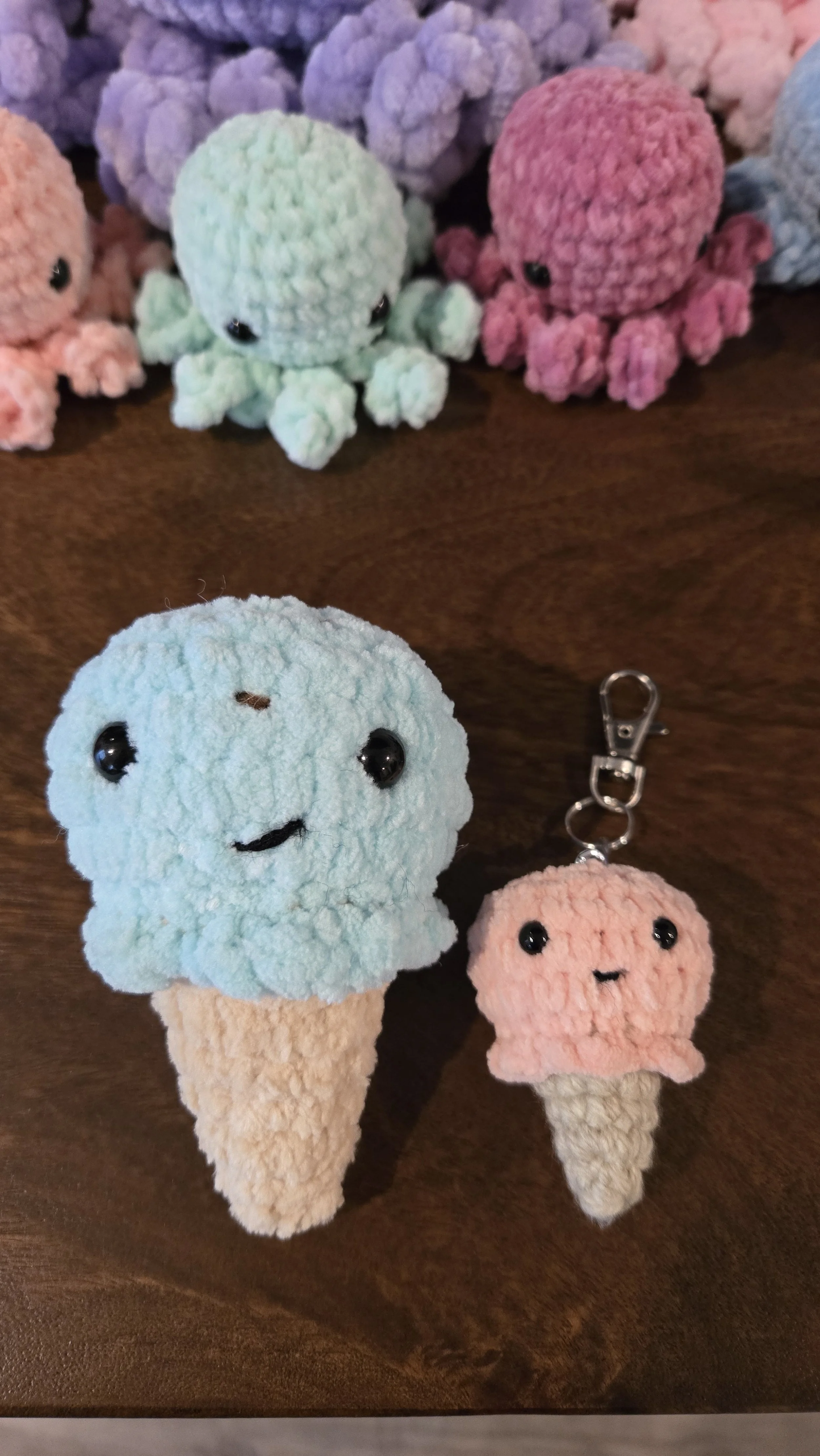Ice Cream Cones ~ Large and Mini ones on keychains.