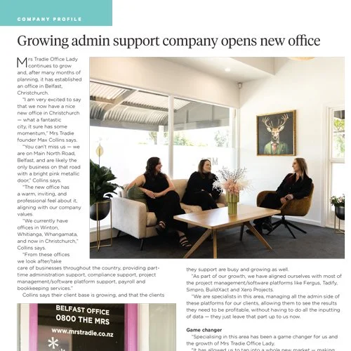 Growing admin support company opens new office