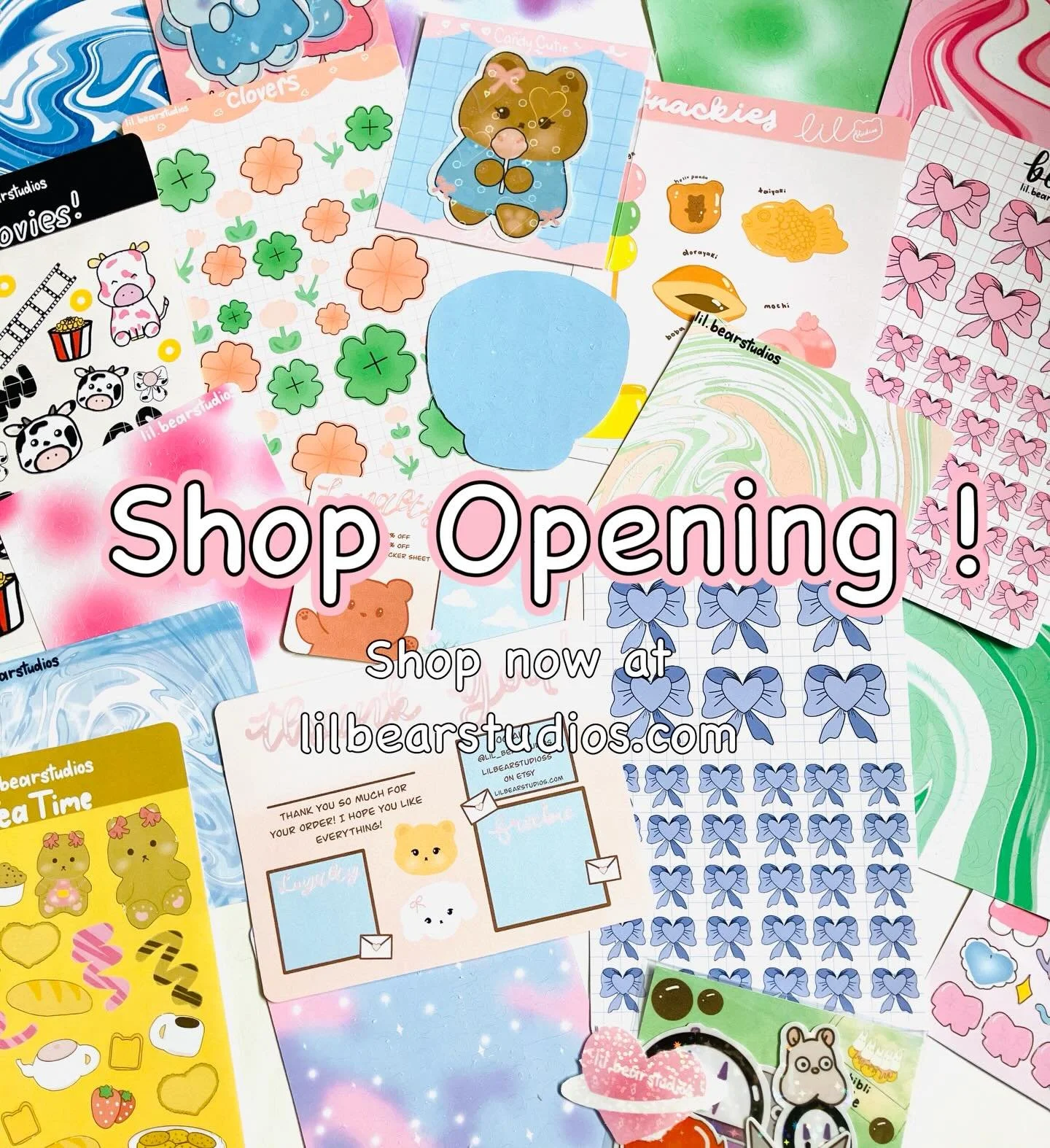 Shop is open now!!🥹💗

yyayayaya! Sorry for the late post I meant to post this an hour ago 😭 but anyways it is up! I&rsquo;m SOO excited for this to finally be open after several months! I hope you guys enjoy the stickers!🥹

*IMPORTANT INFO*
To al
