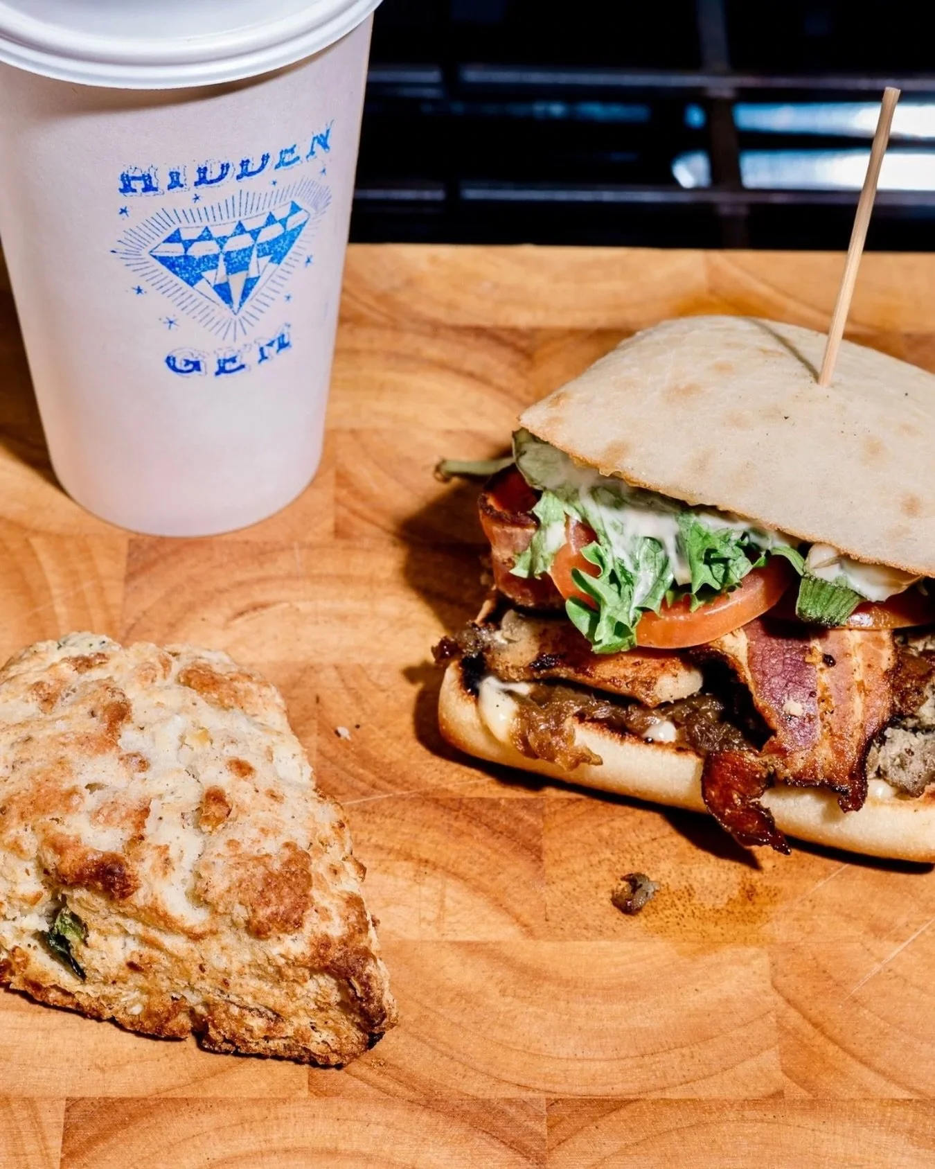 Crispy bacon, juicy tomatoes, fresh greens, creamy sauce &mdash; all stacked into our signature breakfast sandwich, with a warm house-made scone and good coffee on the side.

This is your sign to make breakfast the best part of your day ☀️

Swing by 