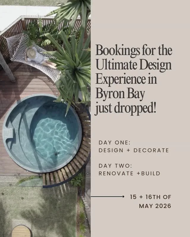 The Ultimate Design Experience ✨ Byron Bay Retreat | May 2026. Comment "Byron Bay" and we'll DM you a link to book your place

We&rsquo;re so excited to finally share what we&rsquo;ve been quietly creating. Join Melissa Bonney, Founder &amp