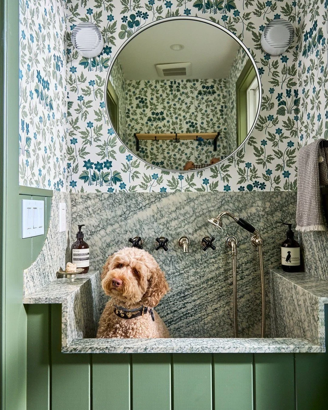 Equal parts cute and stylish... the laundry is pretty good too! 

Design by @garrisonfoundry

#dogbath #interiordesign #homedesign #dogsofinstagram