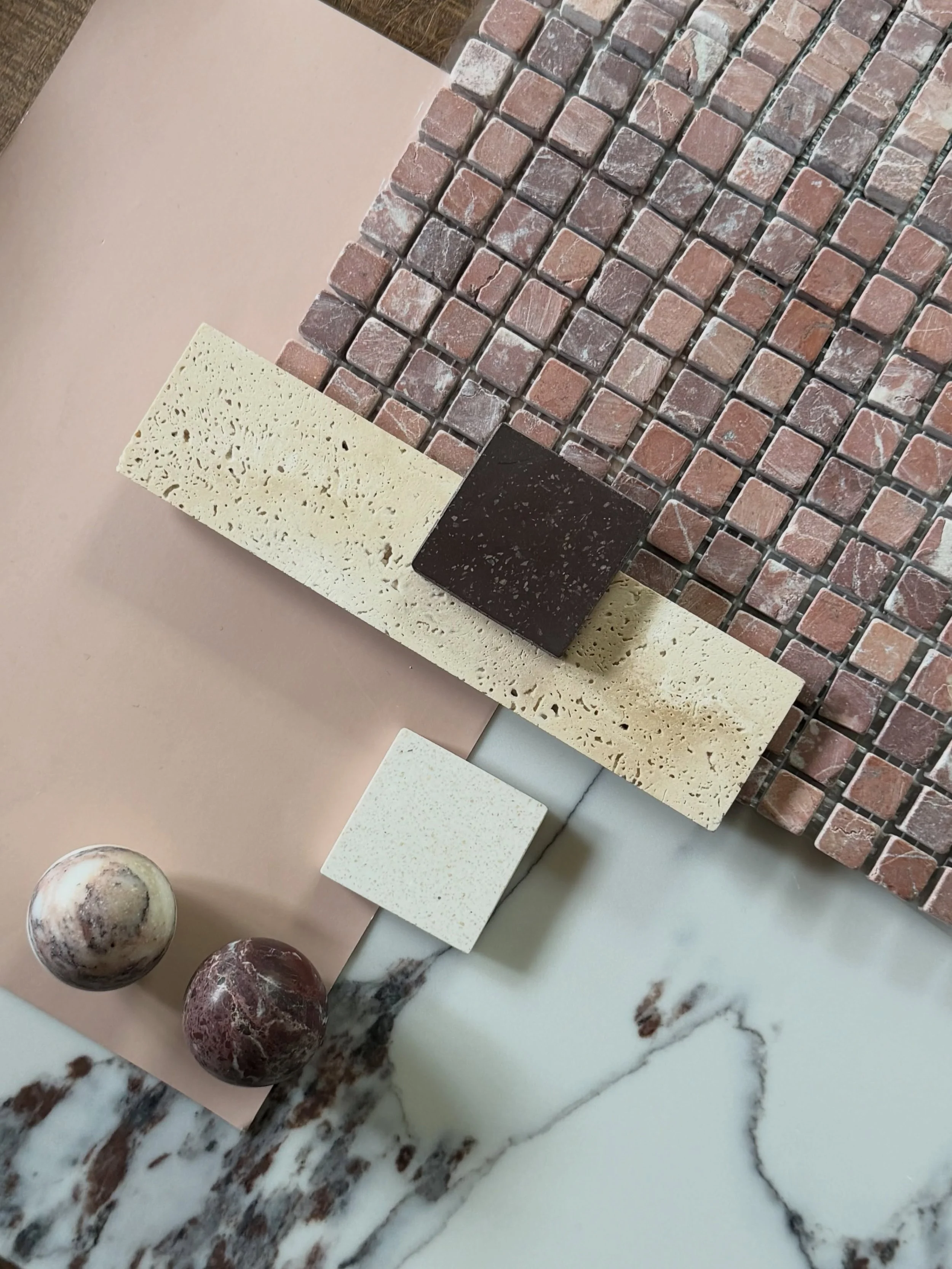 Yesterday was spent finalising some of the last little details for @birdsong.house and judging by the state of @melbonney.creative dining table, there were quite a few decisions to be made. 😂

A little sneak peek at two of the schemes coming togethe