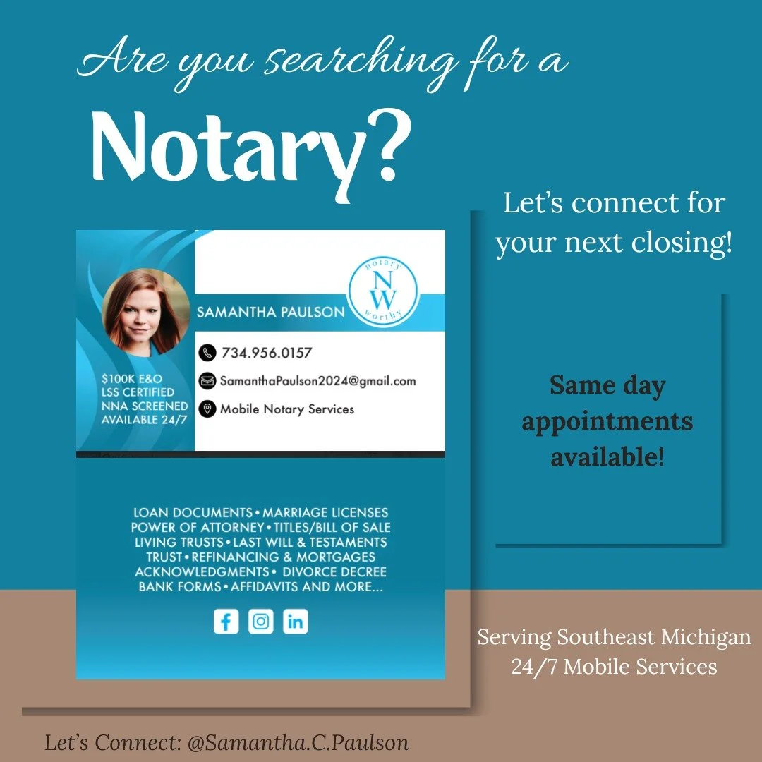 𝐒𝐨𝐦𝐞 𝐩𝐞𝐨𝐩𝐥𝐞 𝐬𝐢𝐠𝐧 𝐝𝐨𝐜𝐮𝐦𝐞𝐧𝐭𝐬, 𝐨𝐭𝐡𝐞𝐫𝐬 𝐬𝐢𝐠𝐧 𝐟𝐨𝐫𝐞𝐯𝐞𝐫. 
𝐈 𝐠𝐞𝐭 𝐭𝐨 𝐡𝐞𝐥𝐩 𝐰𝐢𝐭𝐡 𝐛𝐨𝐭𝐡. 💙
As a mobile notary and wedding officiant, I've had the privilege of showing up during big life moments - whether
