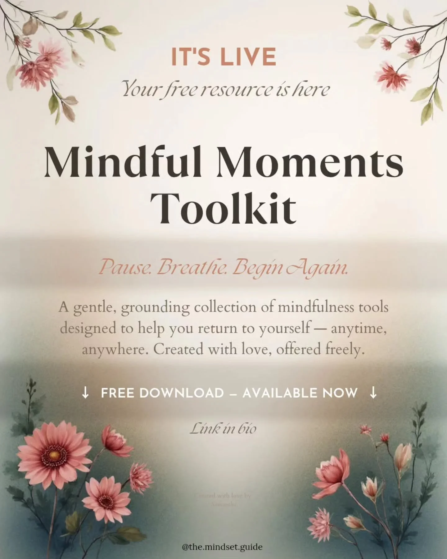 It's finally here. 💛

A few weeks ago, this was just an idea sitting in my notebook.

Today, I'm so excited to finally share it with you.

I created the Mindful Moments Toolkit for the days when life feels busy, overwhelming, or just a little too lo