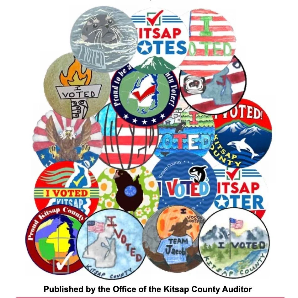 The Kitsap County Voter's Pamphlet is going to print this week and will be in your mailbox soon!  Check out the cover, with &quot;I Voted!&quot; sticker designs from several NKSD students!! What a special way to engage our youth in civics education a