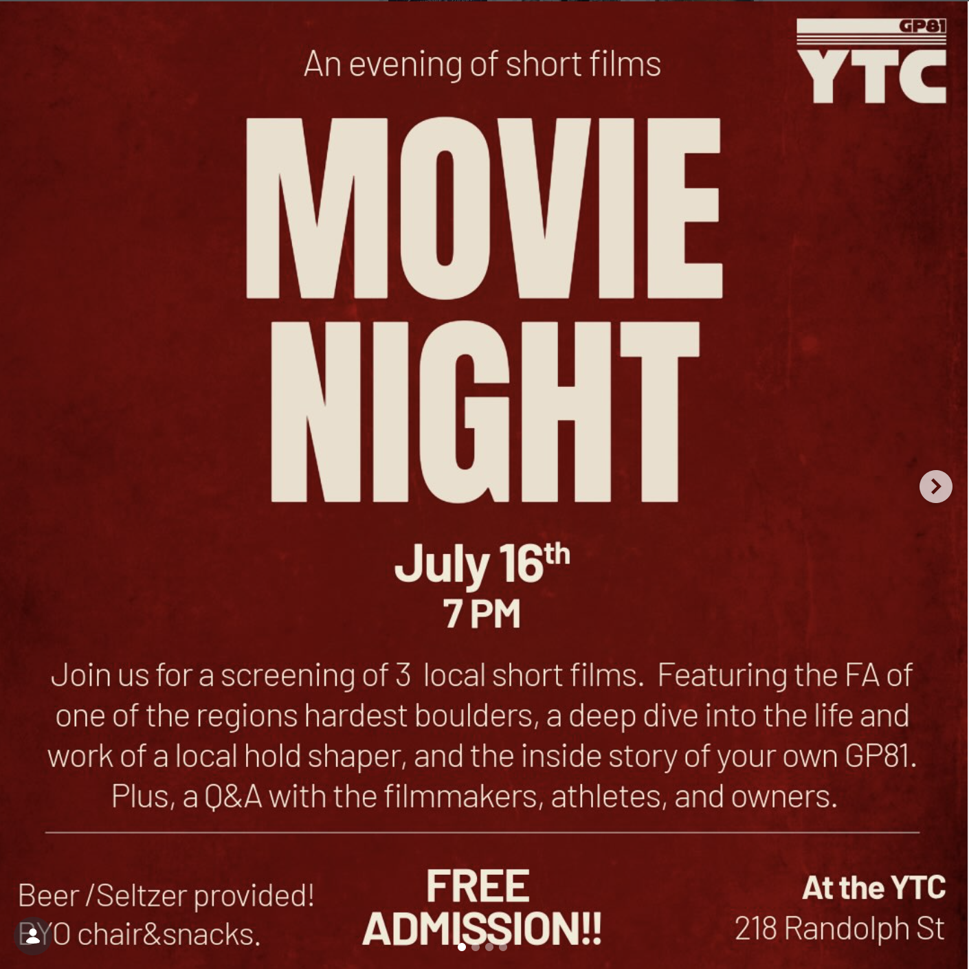 Movie Night at the YTC