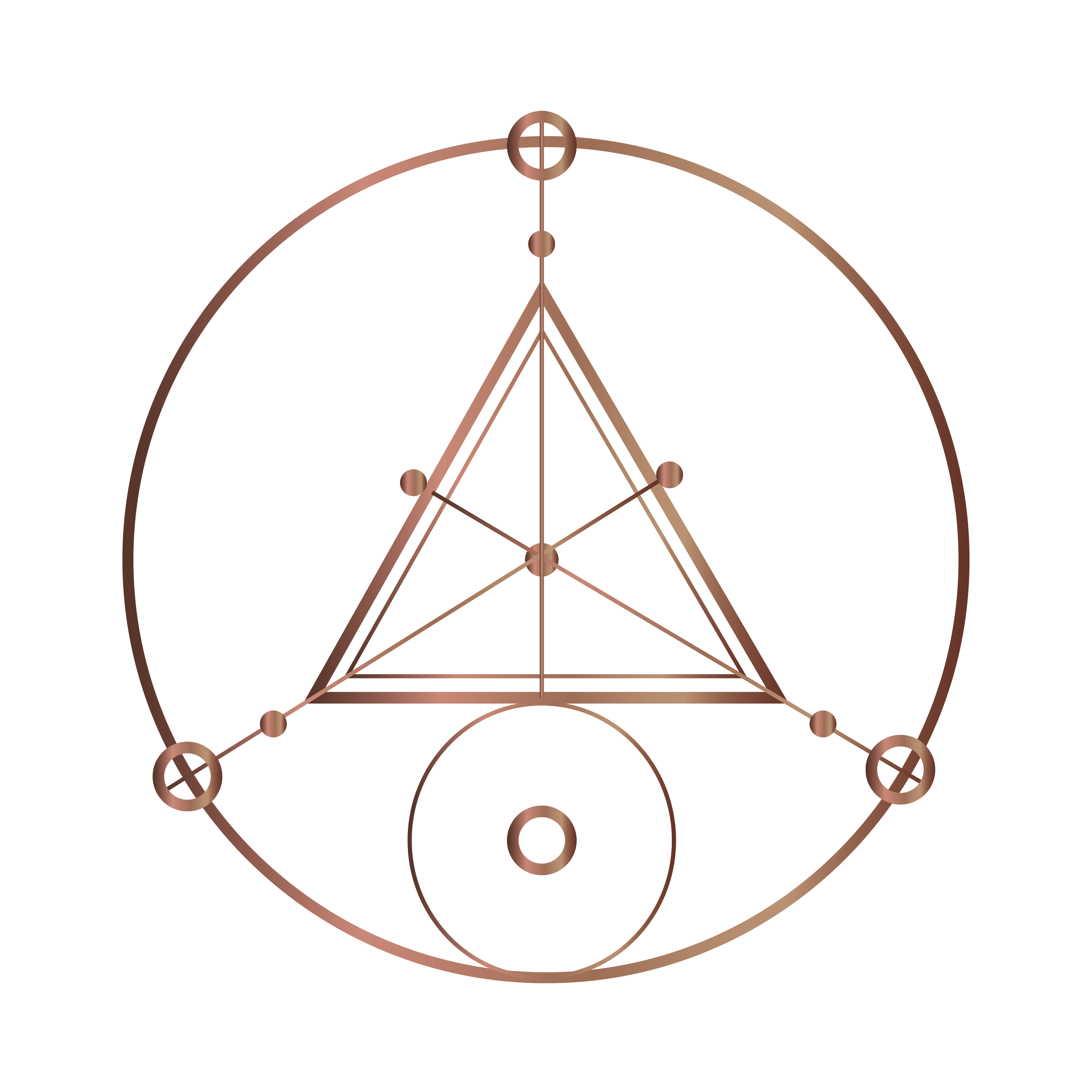 Close-up of a geometric design with interconnected lines, circles, a star, and color-coded areas, resembling a mystical or technical diagram.