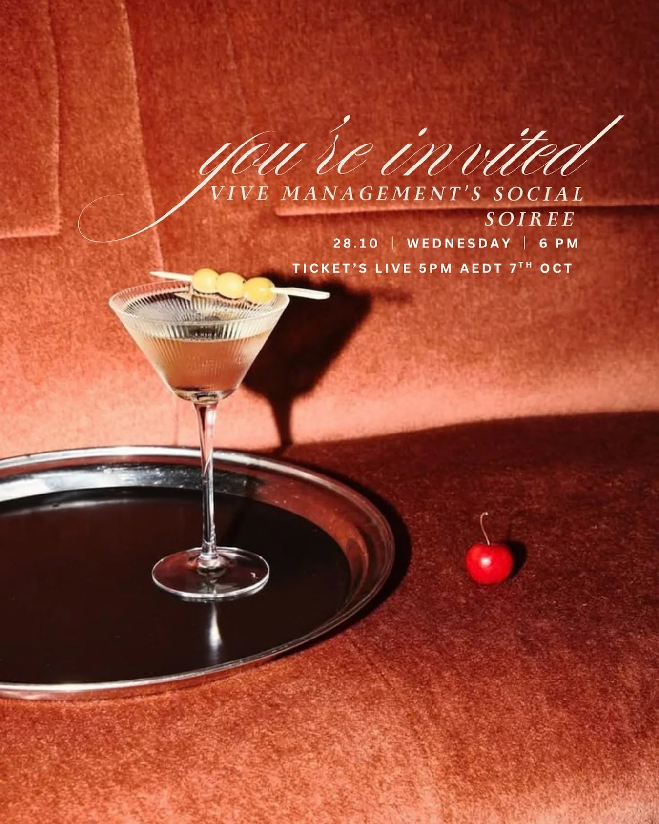 2026 VIVE SOCIAL SOIR&Eacute;E IS HERE!! 🍸

And it&rsquo;s bigger and better than ever. The Social Soir&eacute;e brings together leading voices from across the industry for an evening of conversation, fresh perspectives and genuine connection. 

Tic