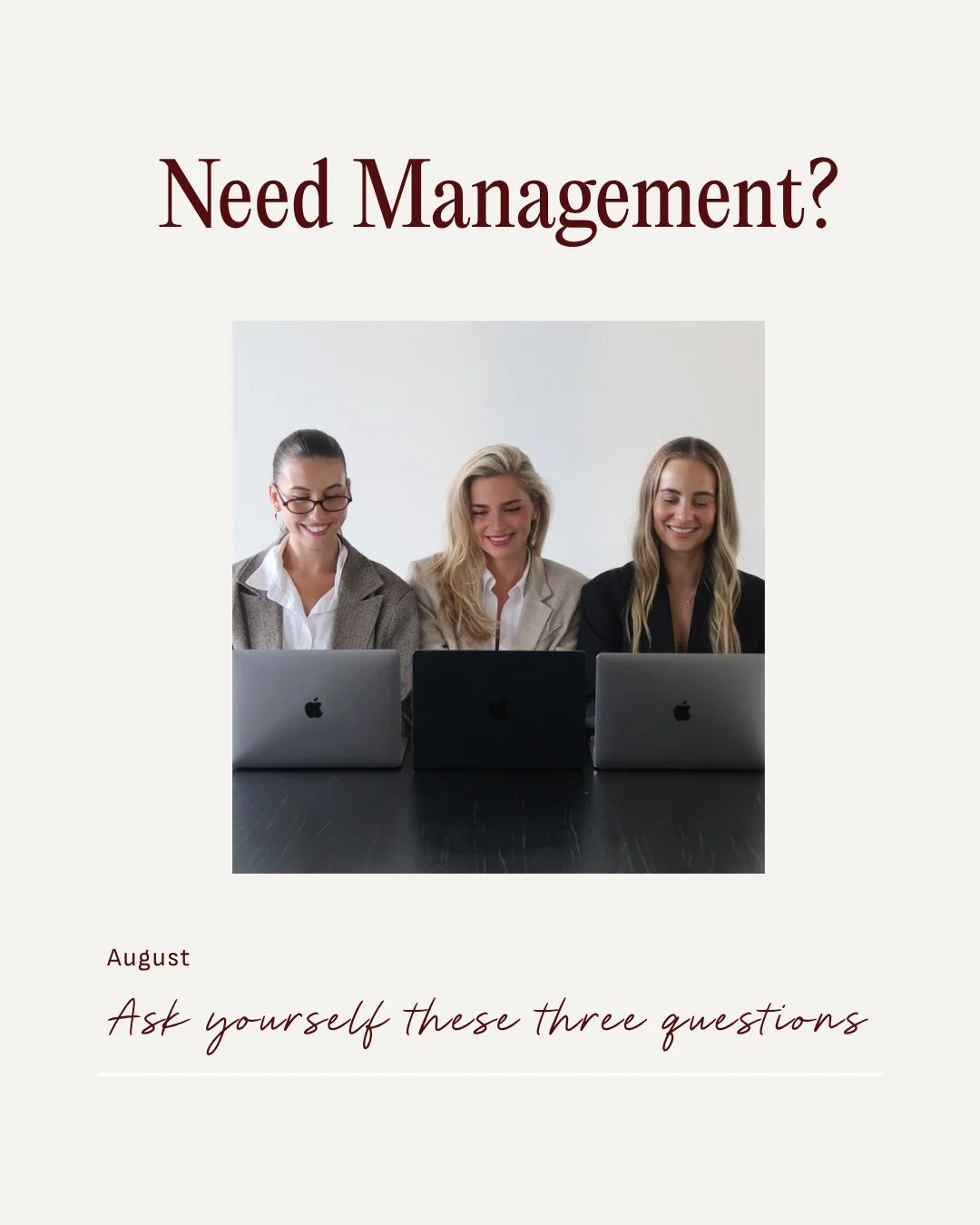 Are you questioning weather you need management? Ask yourself these three questions..⁠
⁠
1. Can I keep up with my inbounds? VIVE manages all inbounds for talent same day to ensure you are building strong relationships with clients and aren't missing 