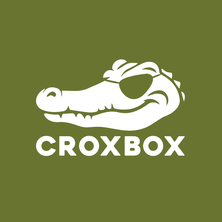 CroxBox logo of a crocodile head representing a simple DIY parcelbox for deliveries 