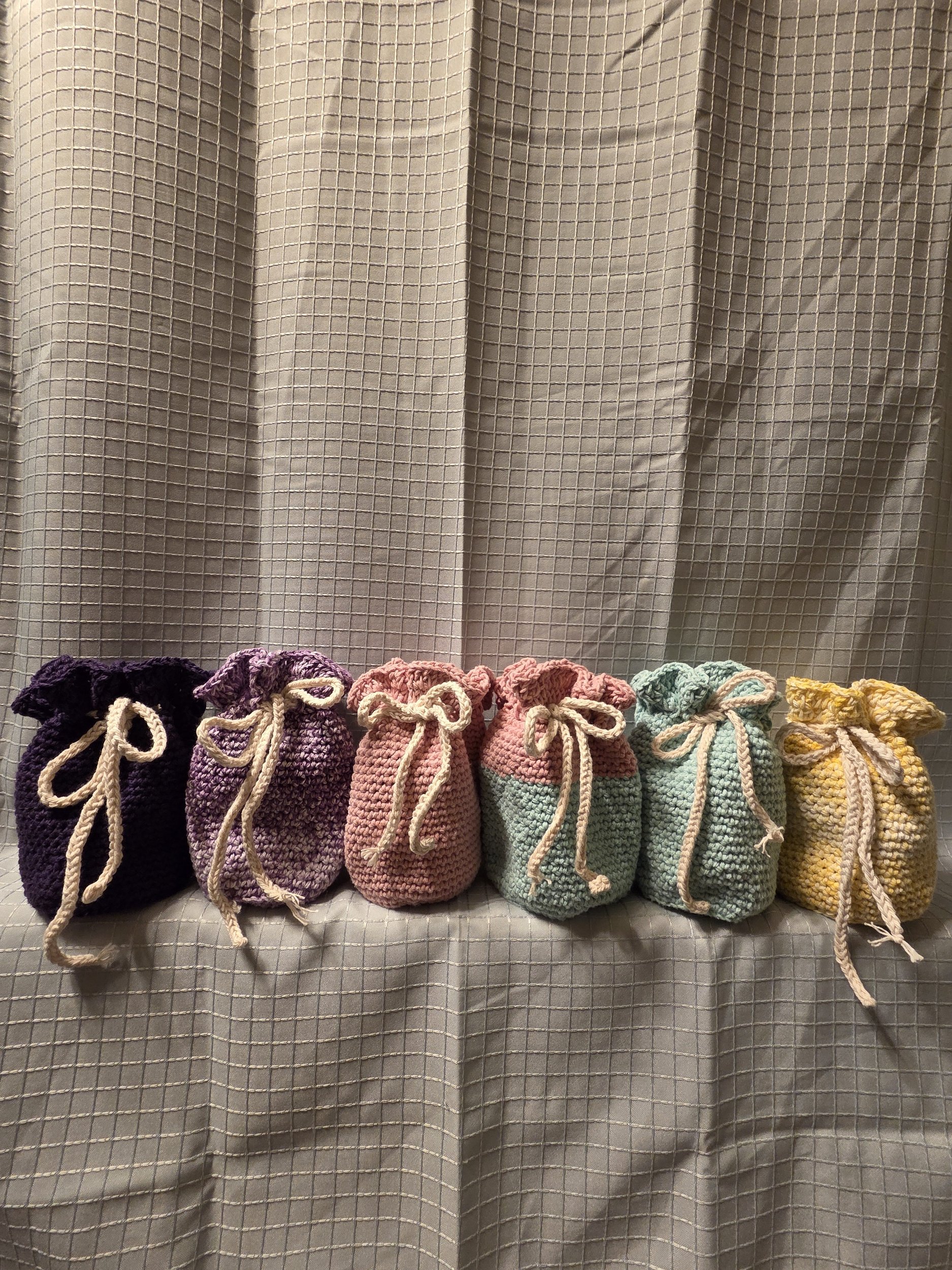 Crochet Drawstring Bag