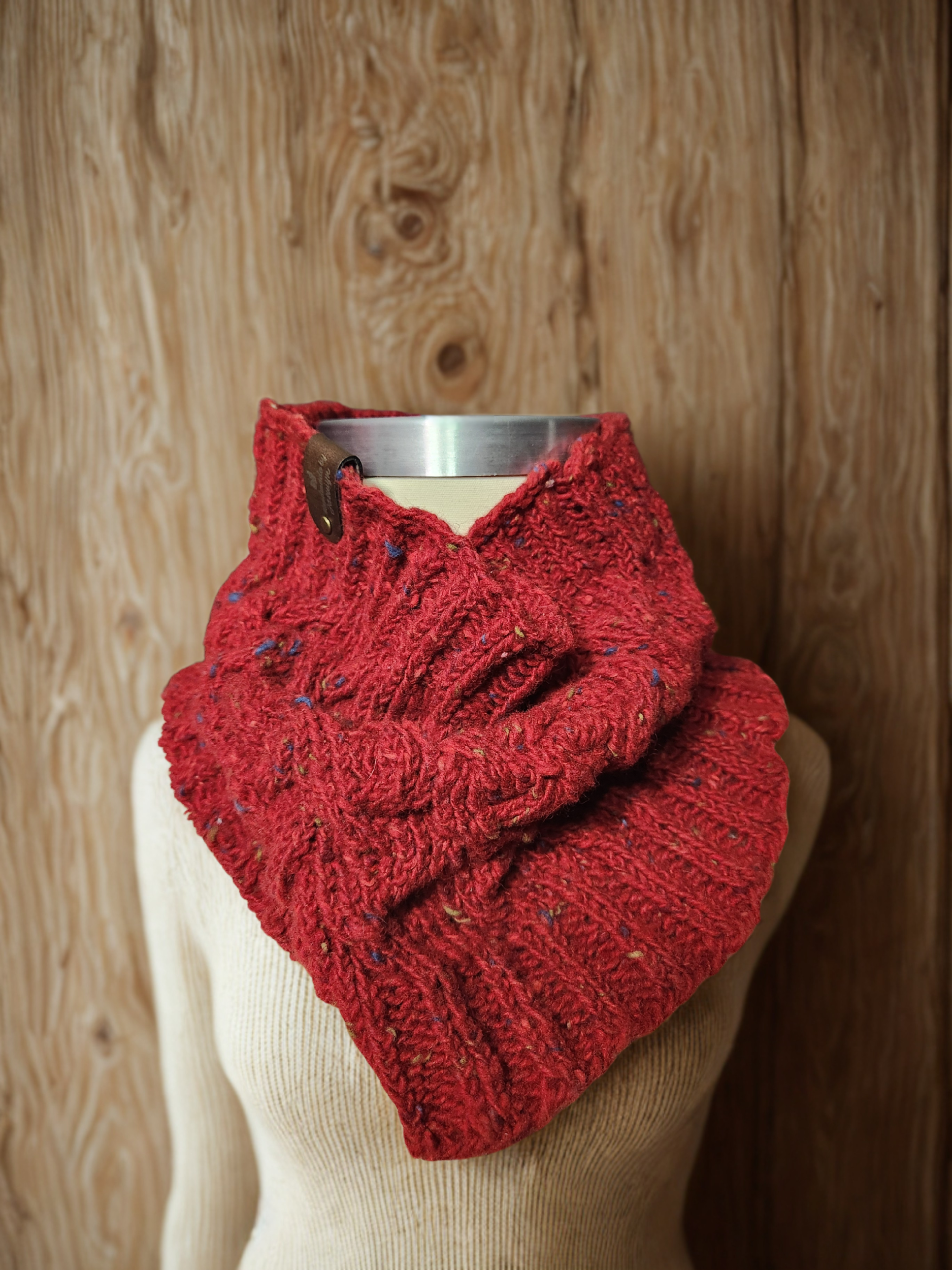 Knitted Cabled Cowl